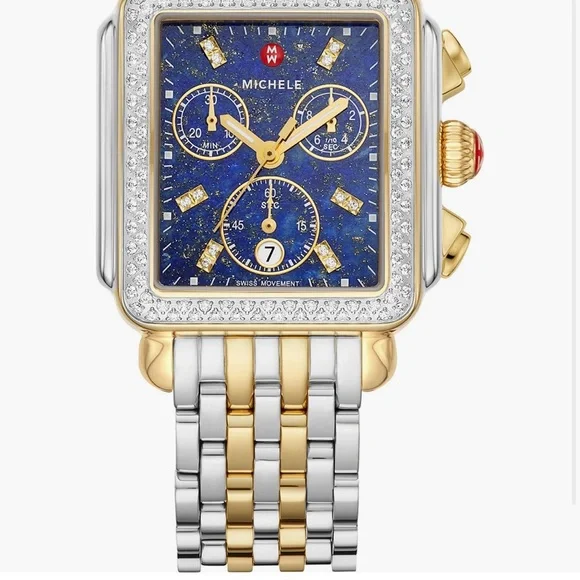 MICHELE Deco Diamond Chronograph Watch Head & Bracelet, 33mm - Picture 15 of 16